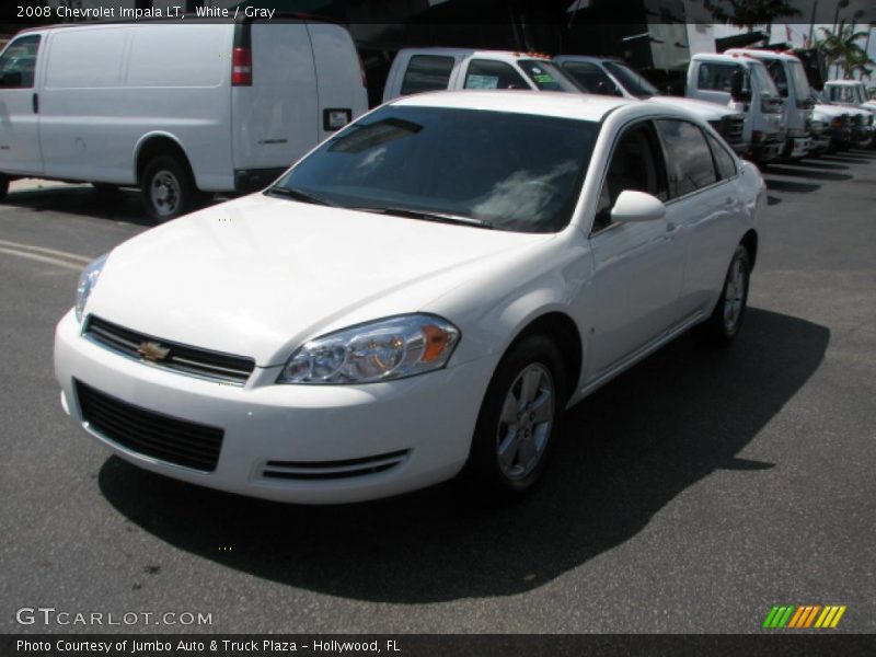 White / Gray 2008 Chevrolet Impala LT