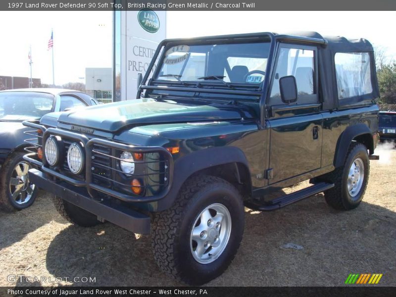 British Racing Green Metallic / Charcoal Twill 1997 Land Rover Defender 90 Soft Top