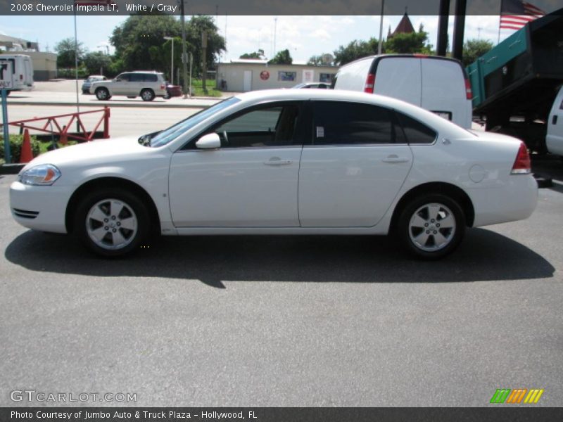 White / Gray 2008 Chevrolet Impala LT