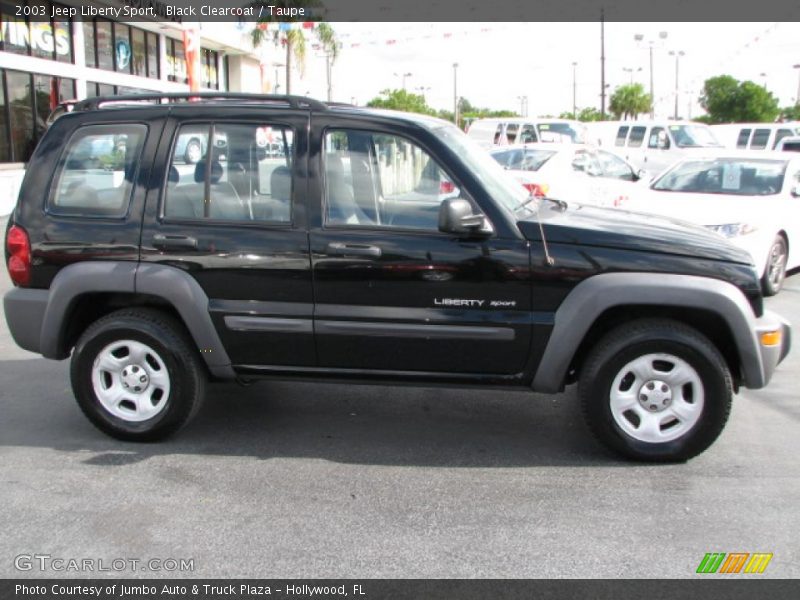 Black Clearcoat / Taupe 2003 Jeep Liberty Sport