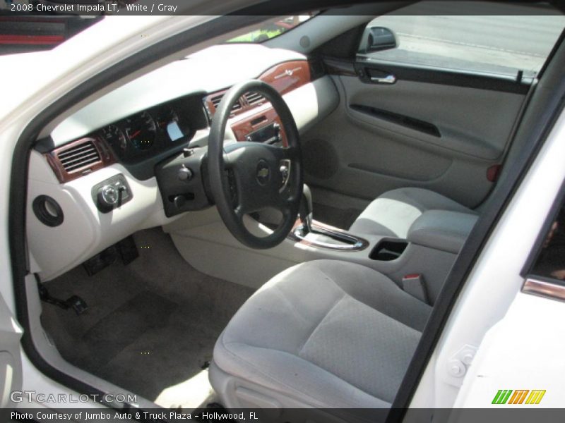 White / Gray 2008 Chevrolet Impala LT