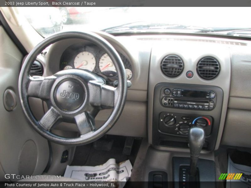 Black Clearcoat / Taupe 2003 Jeep Liberty Sport