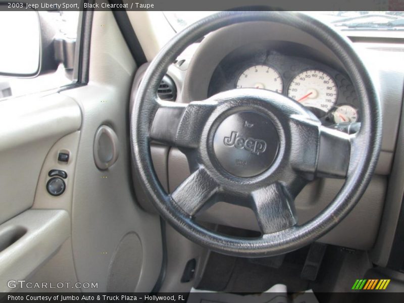 Black Clearcoat / Taupe 2003 Jeep Liberty Sport