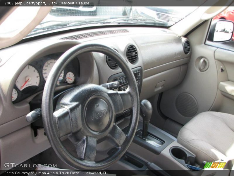 Black Clearcoat / Taupe 2003 Jeep Liberty Sport