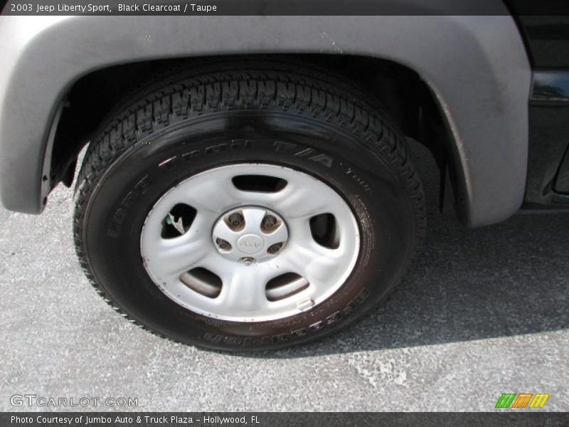Black Clearcoat / Taupe 2003 Jeep Liberty Sport