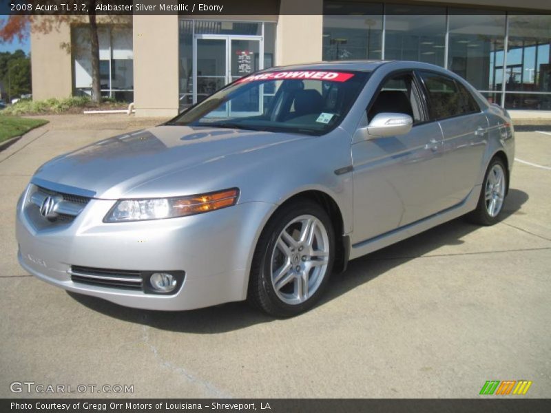 Alabaster Silver Metallic / Ebony 2008 Acura TL 3.2