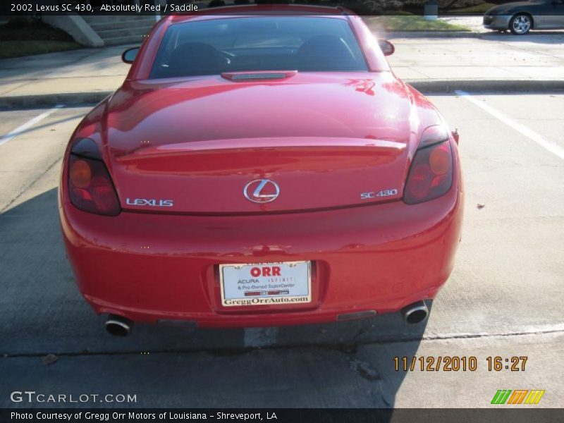 Absolutely Red / Saddle 2002 Lexus SC 430