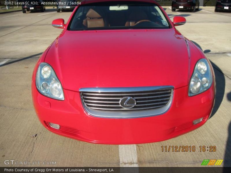 Absolutely Red / Saddle 2002 Lexus SC 430