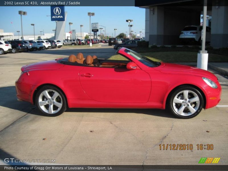 Absolutely Red / Saddle 2002 Lexus SC 430