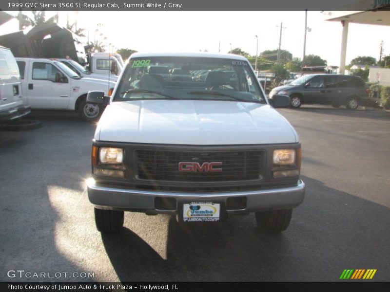 Summit White / Gray 1999 GMC Sierra 3500 SL Regular Cab