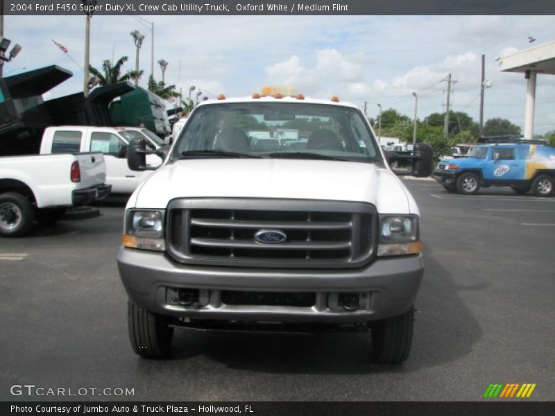 Oxford White / Medium Flint 2004 Ford F450 Super Duty XL Crew Cab Utility Truck