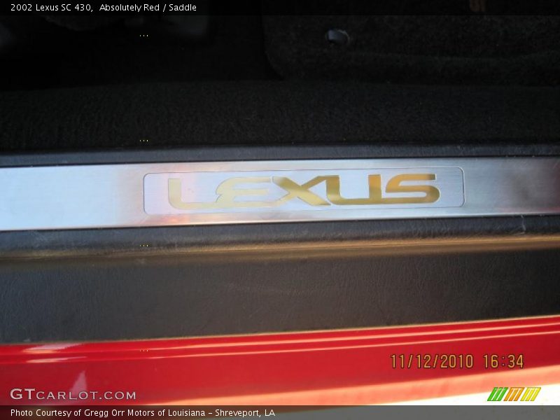 Absolutely Red / Saddle 2002 Lexus SC 430