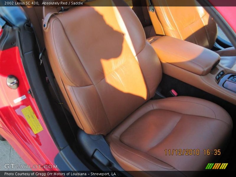 Absolutely Red / Saddle 2002 Lexus SC 430