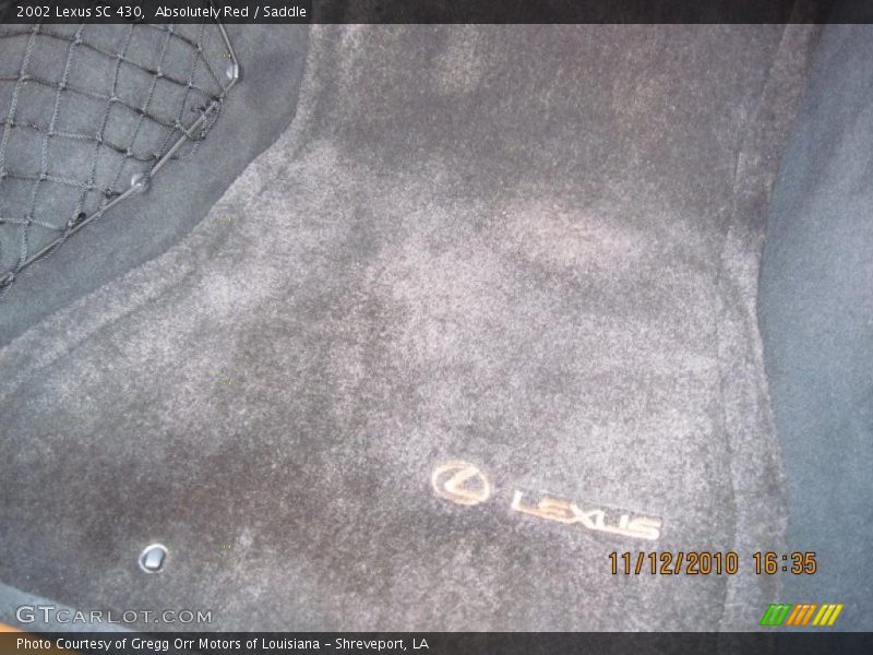 Absolutely Red / Saddle 2002 Lexus SC 430