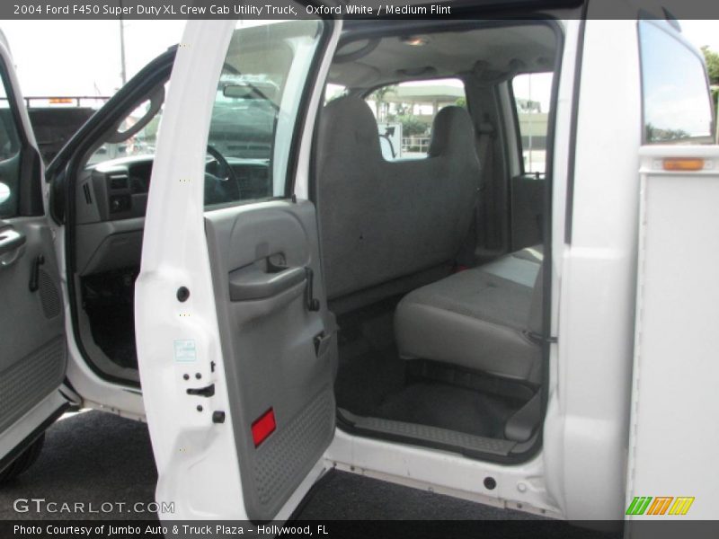 Oxford White / Medium Flint 2004 Ford F450 Super Duty XL Crew Cab Utility Truck