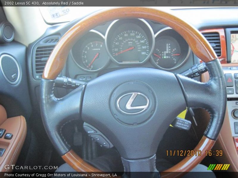 Absolutely Red / Saddle 2002 Lexus SC 430