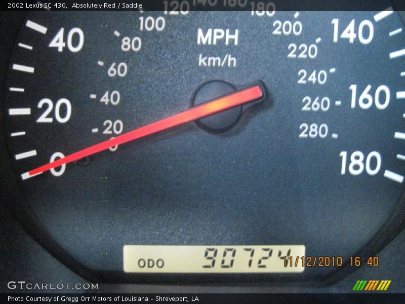 Absolutely Red / Saddle 2002 Lexus SC 430