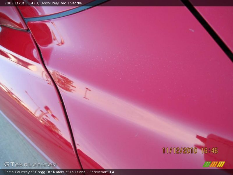 Absolutely Red / Saddle 2002 Lexus SC 430