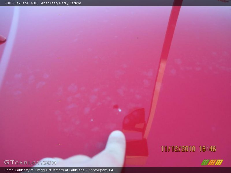 Absolutely Red / Saddle 2002 Lexus SC 430