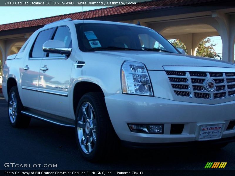 White Diamond / Cashmere/Cocoa 2010 Cadillac Escalade EXT Luxury AWD