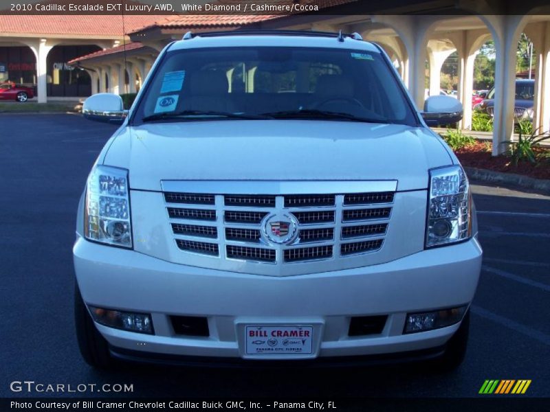 White Diamond / Cashmere/Cocoa 2010 Cadillac Escalade EXT Luxury AWD
