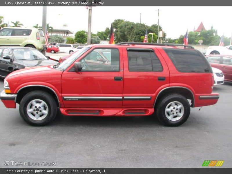 Victory Red / Medium Gray 1999 Chevrolet Blazer LS 4x4