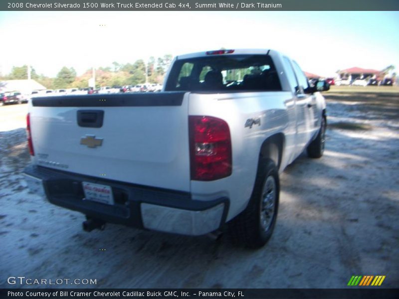 Summit White / Dark Titanium 2008 Chevrolet Silverado 1500 Work Truck Extended Cab 4x4