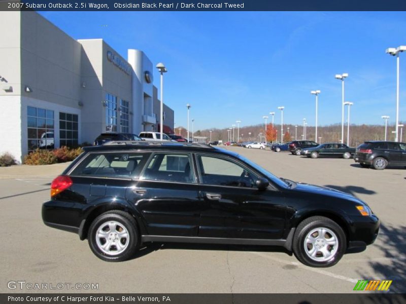 Obsidian Black Pearl / Dark Charcoal Tweed 2007 Subaru Outback 2.5i Wagon