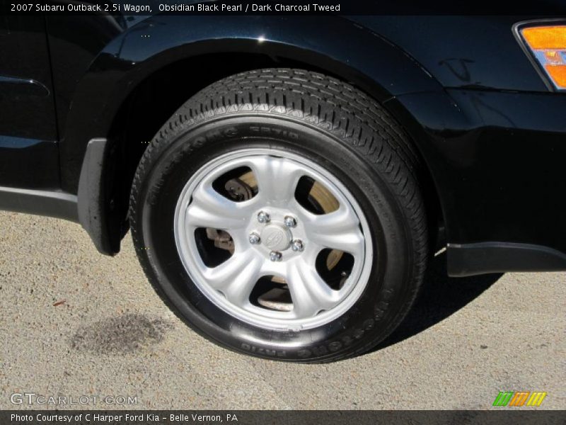Obsidian Black Pearl / Dark Charcoal Tweed 2007 Subaru Outback 2.5i Wagon