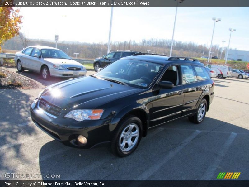 Obsidian Black Pearl / Dark Charcoal Tweed 2007 Subaru Outback 2.5i Wagon