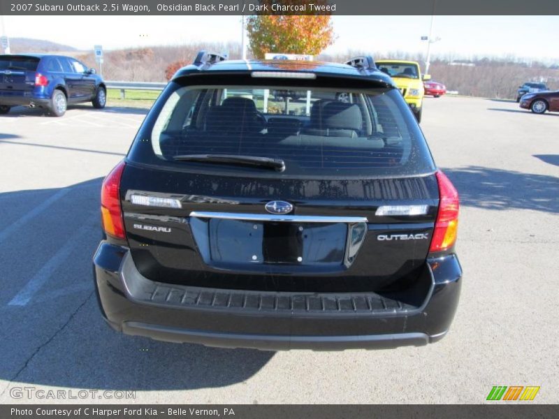Obsidian Black Pearl / Dark Charcoal Tweed 2007 Subaru Outback 2.5i Wagon