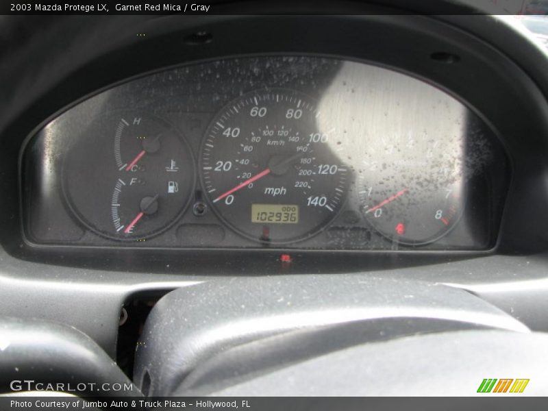 Garnet Red Mica / Gray 2003 Mazda Protege LX