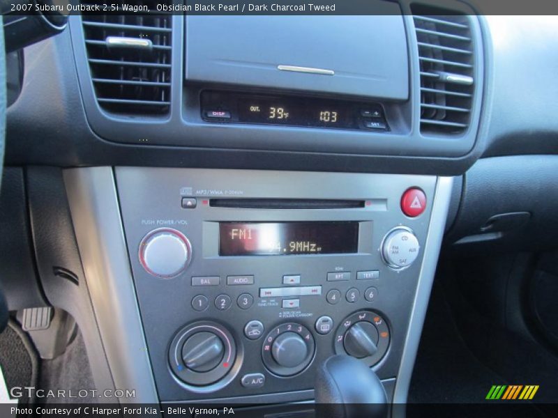 Obsidian Black Pearl / Dark Charcoal Tweed 2007 Subaru Outback 2.5i Wagon