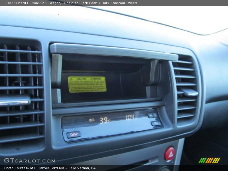 Obsidian Black Pearl / Dark Charcoal Tweed 2007 Subaru Outback 2.5i Wagon