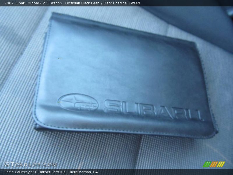 Obsidian Black Pearl / Dark Charcoal Tweed 2007 Subaru Outback 2.5i Wagon