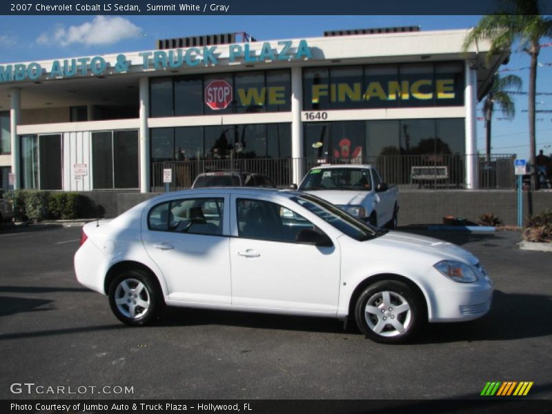 Summit White / Gray 2007 Chevrolet Cobalt LS Sedan