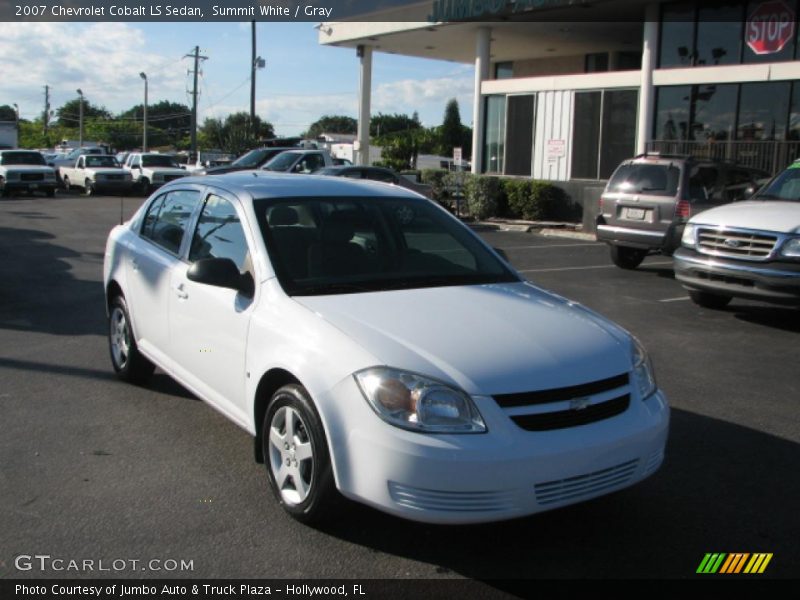 Summit White / Gray 2007 Chevrolet Cobalt LS Sedan