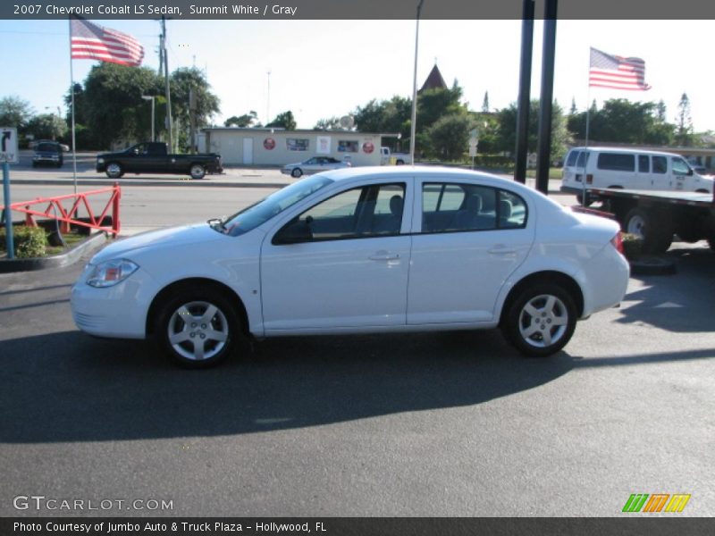 Summit White / Gray 2007 Chevrolet Cobalt LS Sedan