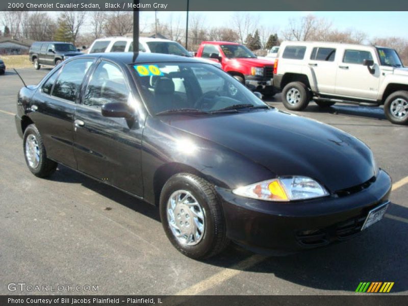 Black / Medium Gray 2000 Chevrolet Cavalier Sedan
