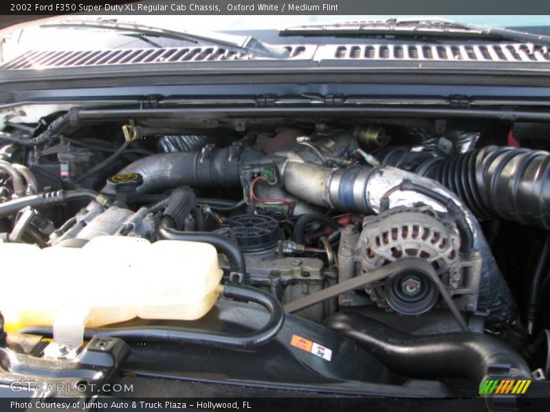 Oxford White / Medium Flint 2002 Ford F350 Super Duty XL Regular Cab Chassis
