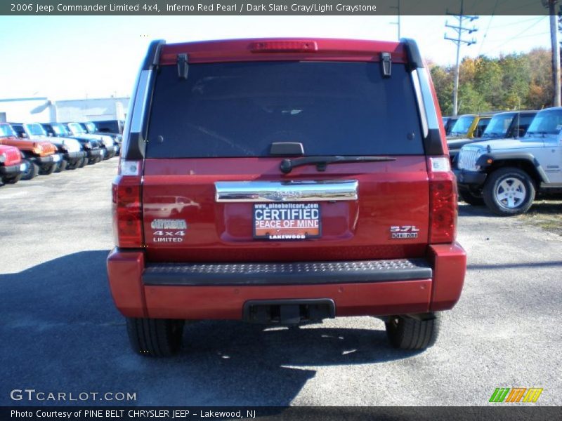 Inferno Red Pearl / Dark Slate Gray/Light Graystone 2006 Jeep Commander Limited 4x4