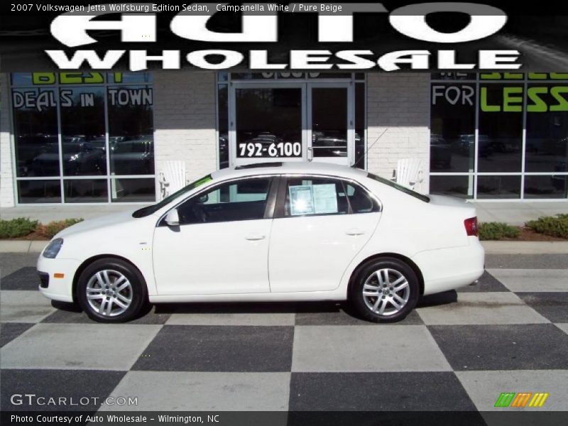 Campanella White / Pure Beige 2007 Volkswagen Jetta Wolfsburg Edition Sedan
