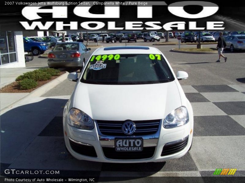 Campanella White / Pure Beige 2007 Volkswagen Jetta Wolfsburg Edition Sedan