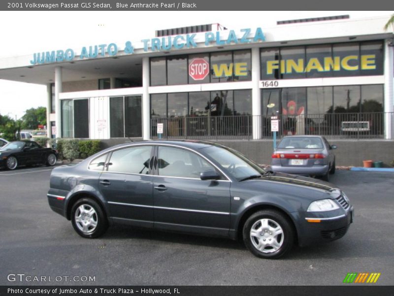 Blue Anthracite Pearl / Black 2001 Volkswagen Passat GLS Sedan