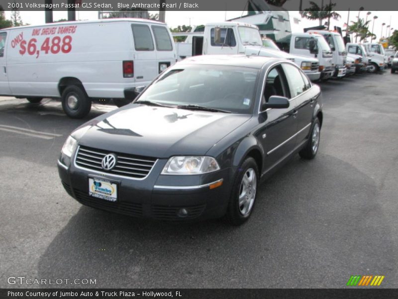 Blue Anthracite Pearl / Black 2001 Volkswagen Passat GLS Sedan