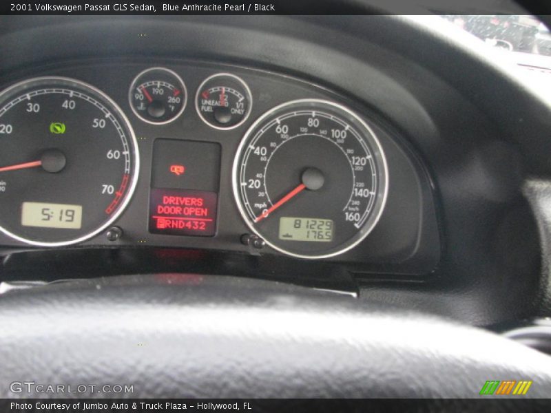Blue Anthracite Pearl / Black 2001 Volkswagen Passat GLS Sedan