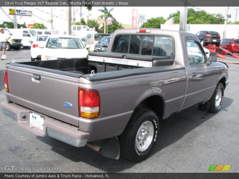Mocha Frost Pearl Metallic / Beige 1996 Ford Ranger XLT Regular Cab