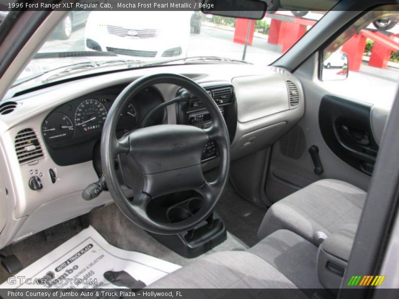 Mocha Frost Pearl Metallic / Beige 1996 Ford Ranger XLT Regular Cab