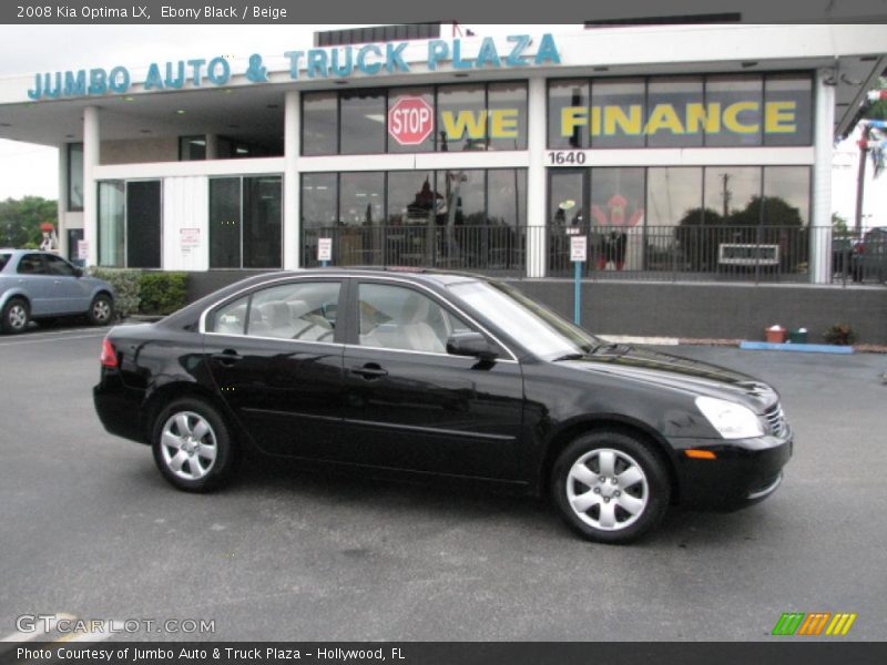 Ebony Black / Beige 2008 Kia Optima LX