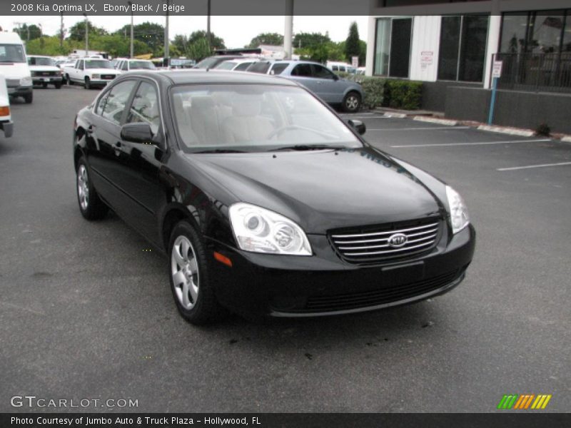 Ebony Black / Beige 2008 Kia Optima LX